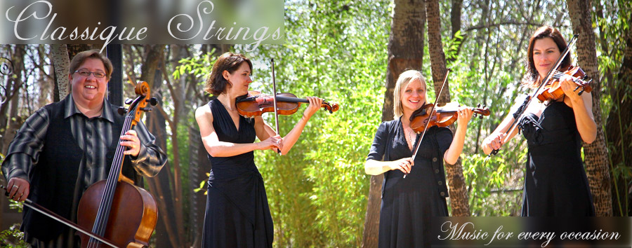 Listen to audio clips of the string quartet Classique Strings. View photos of the Johannesburg based string quartet